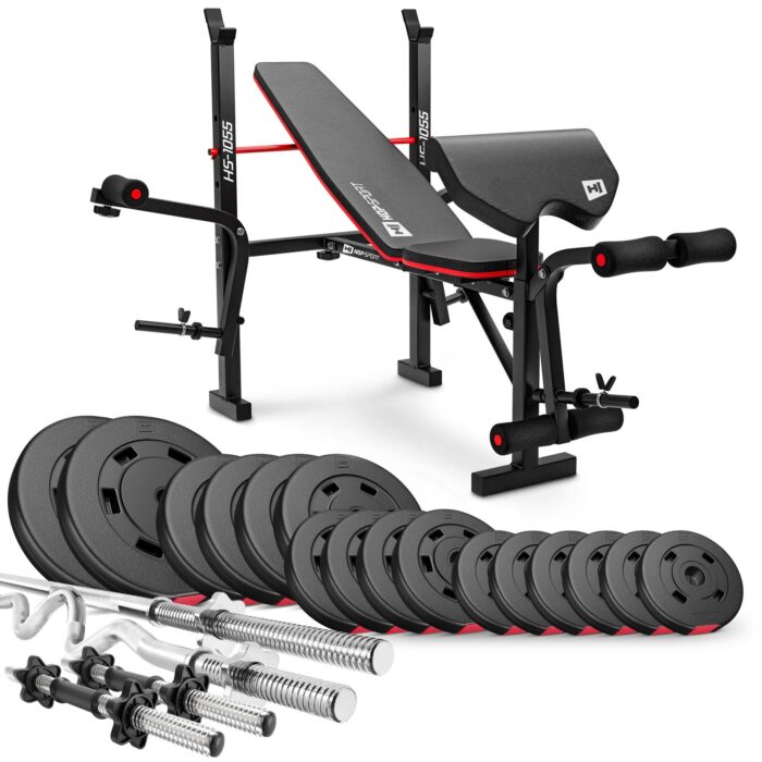 Hop-Sport HS-1055 Hantelbank-Set